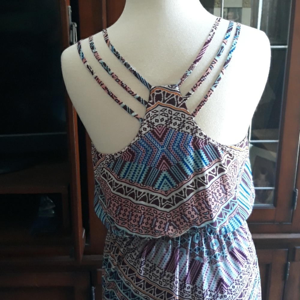NWOT Pink Rose Sleeveless Maxi Dress